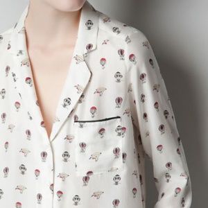 ZARA Silk Hot Air Balloon Top